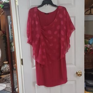 Pink chiffon sleeveless dress
